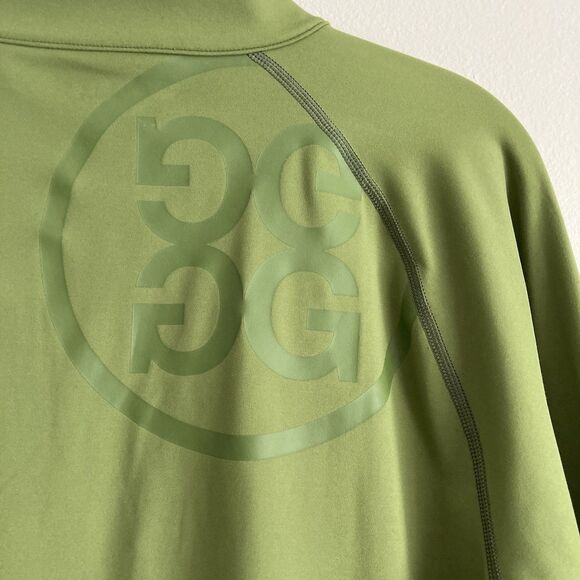 G/Fore Pullover Mens Medium Green 1/4 Zip Golf Jacket Logo Performance Preppy - Picture 9 of 11